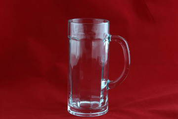 glass of beer on black background