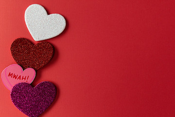 Valentines Day Background with heart shapes