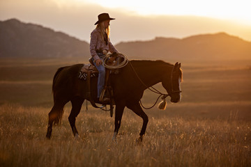 Cowgirl on Horse