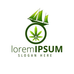 mayflower cannabis logo consept hemp industry