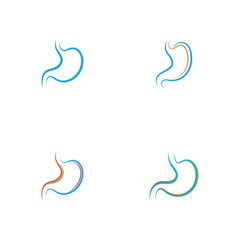 set of stomach care icon designs concept vector
