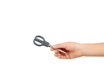 Little scissors for kids. Preschool education supply.