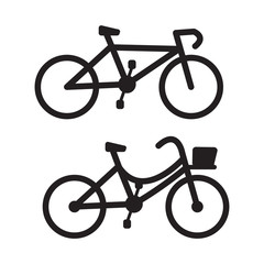 Bicycle icon vector in trendy style