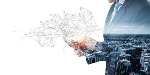 Global networking concept as concept for technology and business