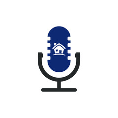 podcast logo with house