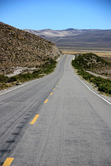 Typical Road in the high elevated plains of the Andes, Peru
