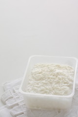Fototapeta na wymiar Japanese instant food ingredient, dried rice porridge