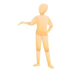 Woman mannequin icon. Cartoon of woman mannequin vector icon for web design isolated on white background