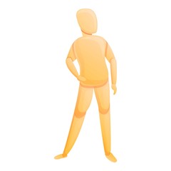 Human mannequin icon. Cartoon of human mannequin vector icon for web design isolated on white background