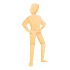 Human body mannequin icon. Cartoon of human body mannequin vector icon for web design isolated on white background