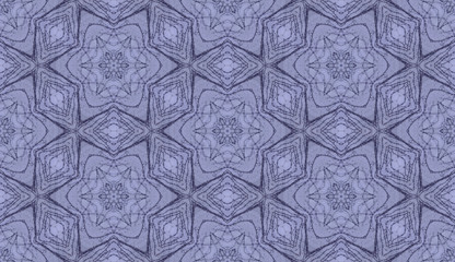 Pale blue handdrawn seamless pattern with Original repeating ornament for fabric cloth, wallpaper, wrapping, banners, interior decoration. Spring bindweed ornament in shape of stars