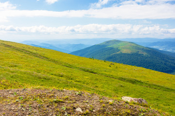 mountain landscape with clouds. beautiful summer scenery