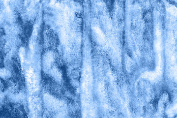 Abstract watercolor art hand paint on white background in classic blue trendy color. Color of the year 2020.