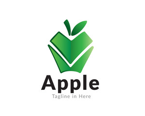 Abstract modern apple logo design inspiration