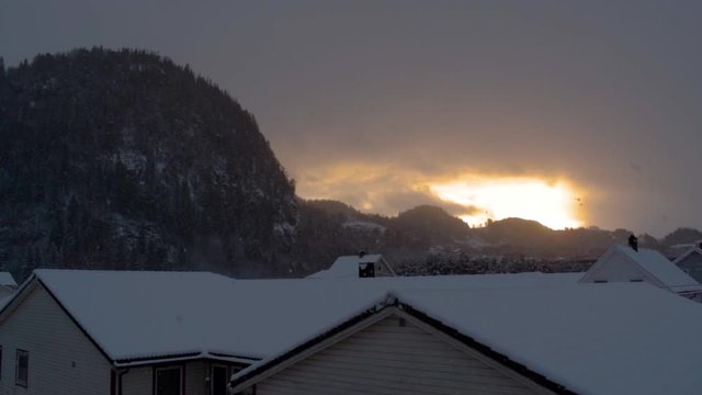 Another beautiful Norwegian Polar Stratospheric Clouds in the cold snowy winter