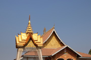 Fototapeta premium roof of temple in Laos