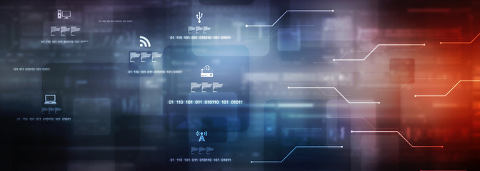 Digital Abstract technology background,2d illustration