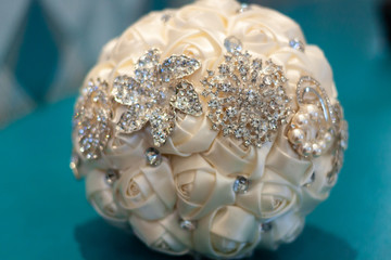 Fake bouquet with sparkly flowers