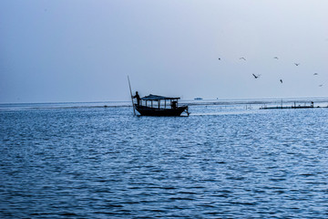 fishing boat in sea