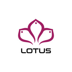 Beauty LOTUS flower vector design logo Template icon