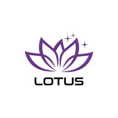 Beauty LOTUS flower vector design logo Template icon