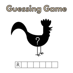 Cartoon Rooster Guessing Game
