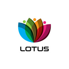 Beauty LOTUS flower vector design logo Template icon