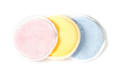 zero waste make up removal pads isolated on white
