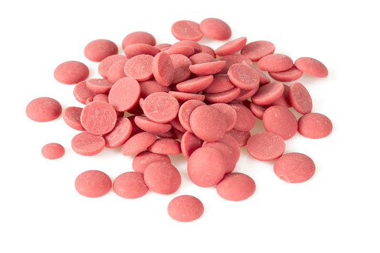 ruby chocolate isolated on white background