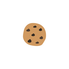 Biscuit Icon. Cookie Flat Vector Icon. Isolated Cookie, Sweet Bakery Item Illustration Symbol - Vector