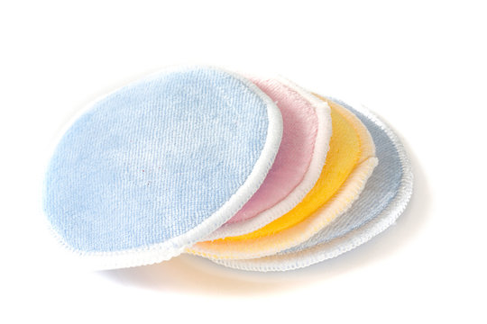 zero waste make up removal pads isolated on white