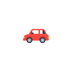 Automobile Flat Vector Icon. Isolated Blue Car Emoji Illustration
