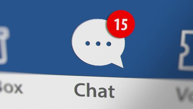 Chat Icon with Animated Counting Numbers. Online Shopping Concept