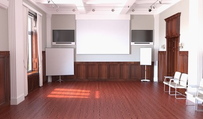 empty room, interior visualization, 3D illustration