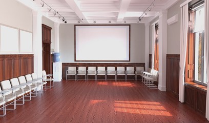 empty room, interior visualization, 3D illustration