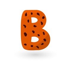 Letter B. Isolated. Vector illustration