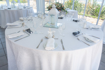 elegant table setting for a wedding reception