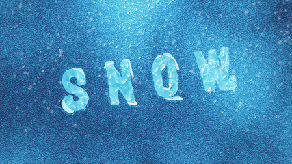 the inscription snow on ice
