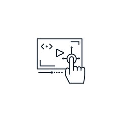 Interactive Video creative icon. From Augmented Reality icons collection. Isolated Interactive Video sign on white background