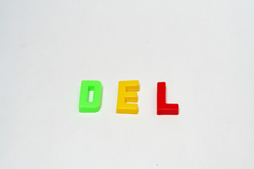 ‘DEL’ for Delete Alphabets