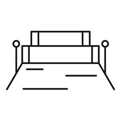 Singer road podium icon. Outline singer road podium vector icon for web design isolated on white background