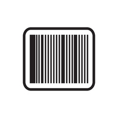 Bar code icon vector in trendy style design