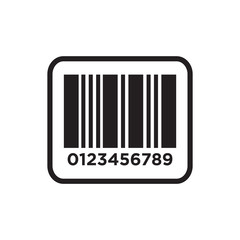 Bar code icon vector in trendy style design