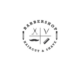 barbershop logo vector design template