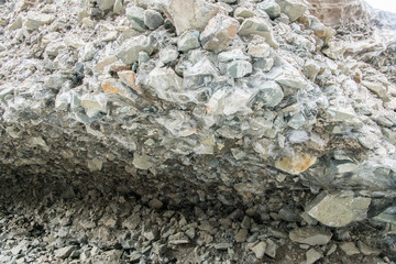 gigantische Formation von Permafrost in der Arktis