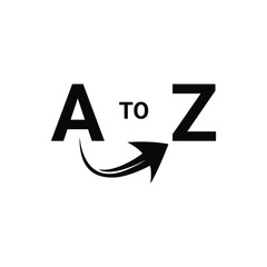 a to z icon. Vector graphic symbol