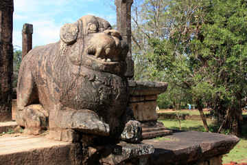 Fototapeta na wymiar Polonnaruwa, a World Heritage Site in Sri Lanka, is an ancient city and the former capital of the Kingdom of Polonnaruwa.