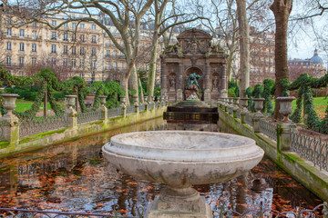 fountain of Luxembourg Gardens from Paris 