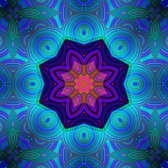 Kaleidoscope Mandala Art Design Abstract Background
