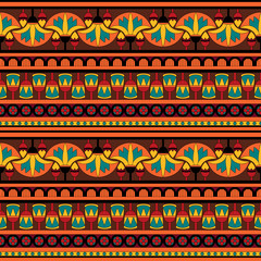 Abstract hand-drawn ethno pattern, tribal background. Pattern can be used for wallpaper, web page background, others. Bright vector tribal texture.